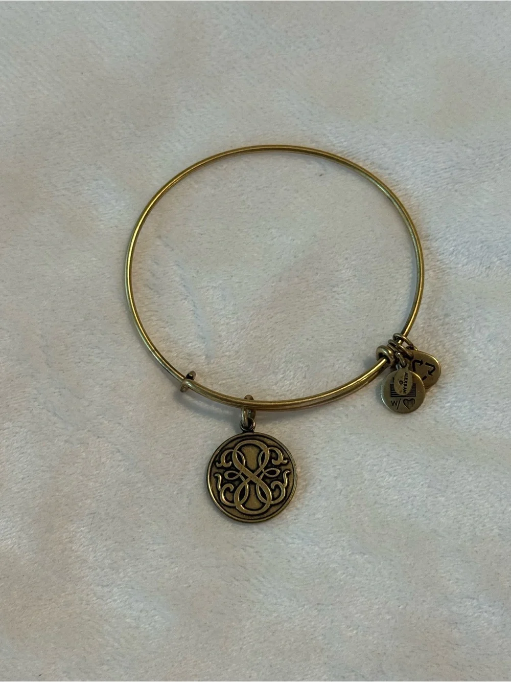 Alex and Ani 2014 Path of Life Expandable Bangle Bracelet Gold Tone